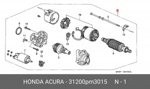 Стартер 31200PM3015 HONDA