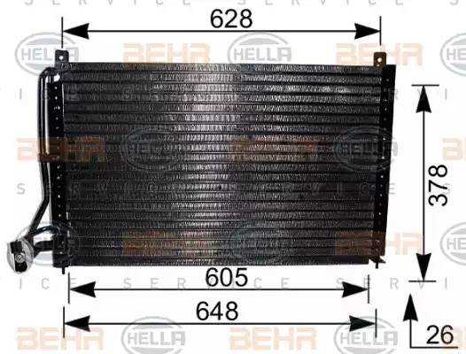 Конденсатор, кондиционер 8FC351036181 HELLA