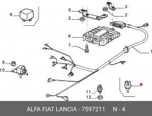 Клапан вентиляции, топливный бак 7597211 ALFA FIAT LANCIA
