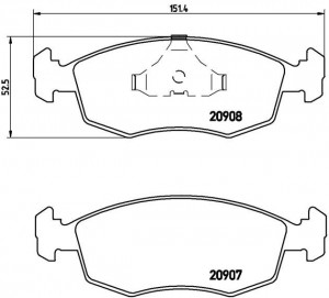 Комплект тормозных колодок, диско P 24 019 BREMBO