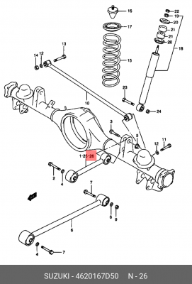 Рычаг подвески 46201-67D50 SUZUKI