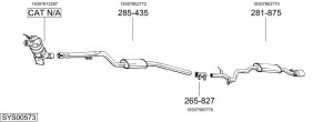 Глушитель выхлопных газов конечный 115825 BOSAL