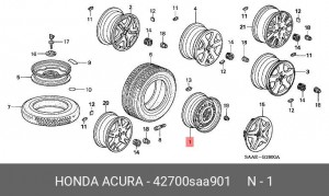Диск колеса 42700SAA901 HONDA