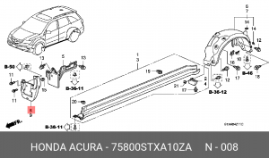 Деталь 75800STXA10ZA HONDA