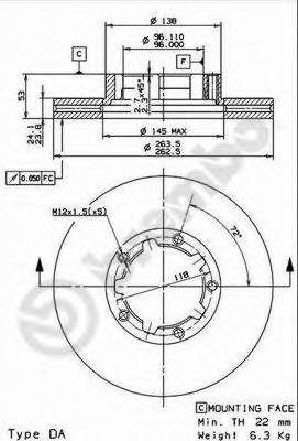 Тормозной диск 09.7117.10 BREMBO