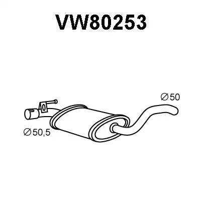 Предглушитель выхлопных газов VW80253 VENEPORTE