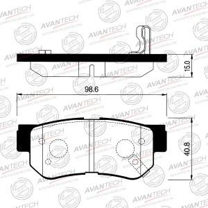 Колодки тормозные дисковые AV080 AVANTECH