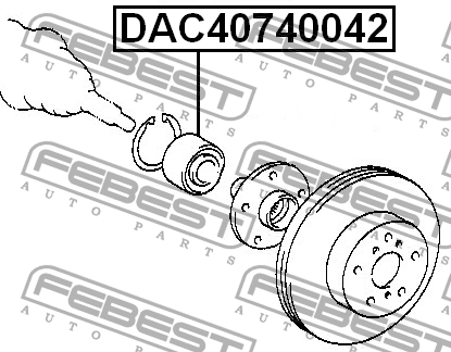 Подшипник ступицы колеса DAC40740042 FEBEST