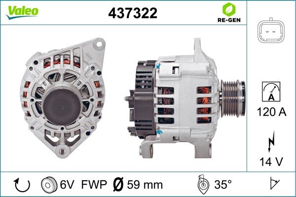 Генератор 437322 VALEO PHC