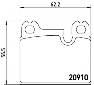 Комплект тормозных колодок, диско P 06 005 BREMBO