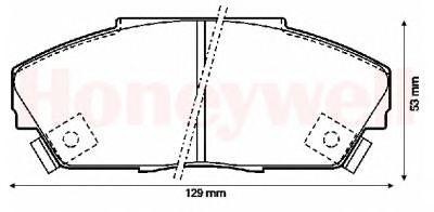 Комплект тормозных колодок, диско 572308B BENDIX JURID