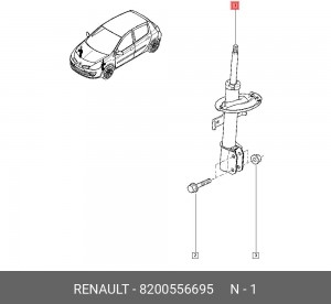 Амортизатор подвески 8200556695 RENAULT