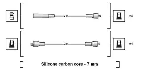 Ккомплект проводов зажигания 941318111232 MAGNETI MARELLI