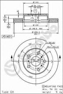 Тормозной диск 09.5616.10 BREMBO