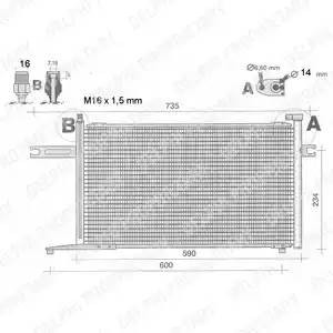 Конденсатор, кондиционер TSP0225348 DELPHI