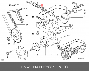 Уплотняющее кольцо 11 41 1 722 837 BMW