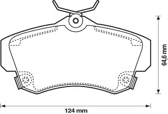 Комплект тормозных колодок, диско 573033B BENDIX JURID