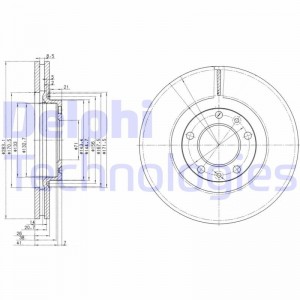 Тормозной диск BG3682 DELPHI