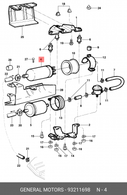 Топливный насос 93211698 GENERAL MOTORS