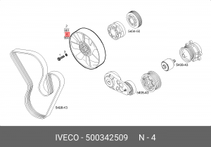 Сцепление, вентилятор радиатора 500342509 IVECO