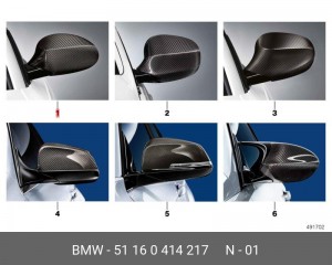 Накладка зеркала 51160414217 BMW