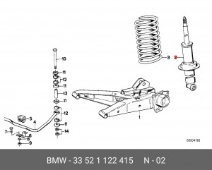 Амортизатор подвески 33 52 1 122 415 BMW