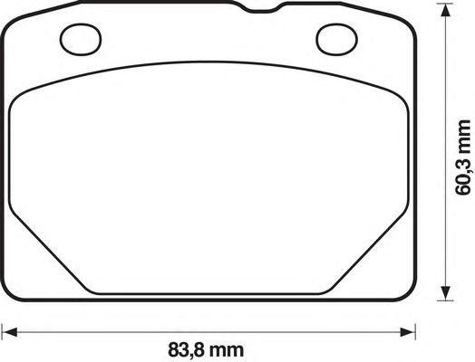 Комплект тормозных колодок, диско 571202B BENDIX JURID