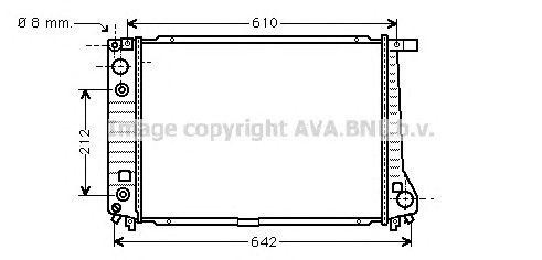 Радиатор, охлаждение двигател BW2126 AVA