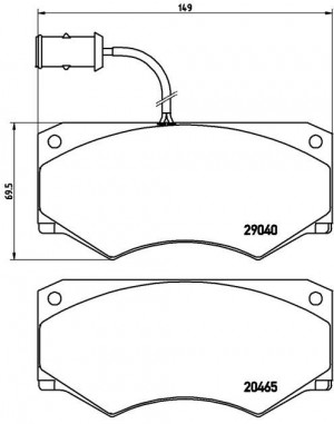 Комплект тормозных колодок, диско P A6 005 BREMBO