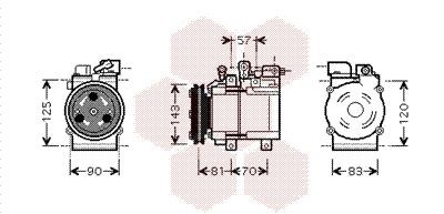 Компрессор, кондиционер 8200K139 VAN WEZEL