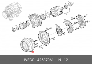 Статор, генератор 42537061 IVECO