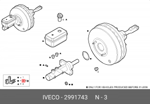 Главный тормозной цилиндр 2991743 IVECO