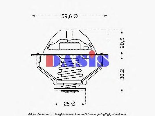 Термостат, охлаждающая жидкость 751916N AKS DASIS