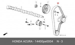 Ремень ГРМ 14400PE0004 HONDA