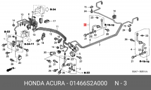 Тормозной шланг 01466S2A000 HONDA
