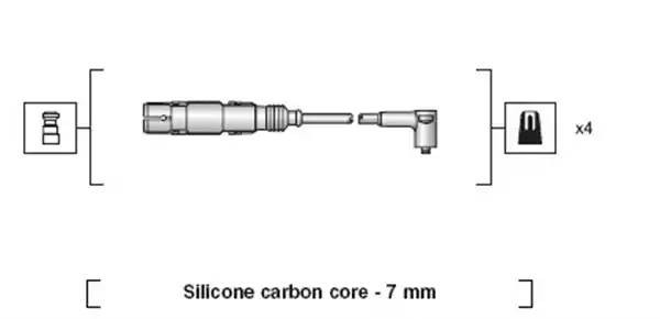 Ккомплект проводов зажигания 941318111164 MAGNETI MARELLI