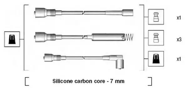 Ккомплект проводов зажигания 941125130667 MAGNETI MARELLI