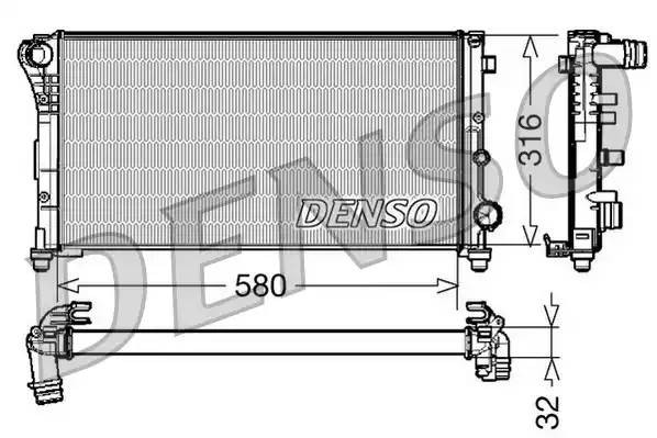 Радиатор, охлаждение двигател DRM09084 DENSO