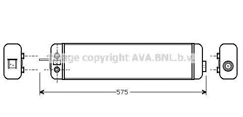 масляный радиатор, двигательное масло BW3178 AVA
