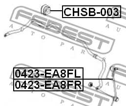 Втулка стабилизатора CHSB-003 FEBEST