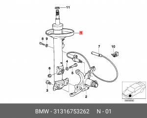 Амортизатор подвески 31316753262 BMW