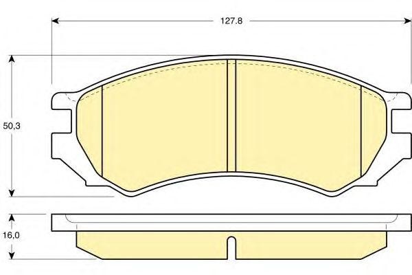 Комплект тормозных колодок, диско 6110059 GIRLING
