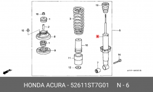 Амортизатор подвески 52611ST7G01 HONDA
