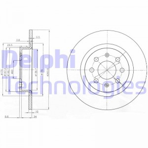 Тормозной диск BG3945 DELPHI