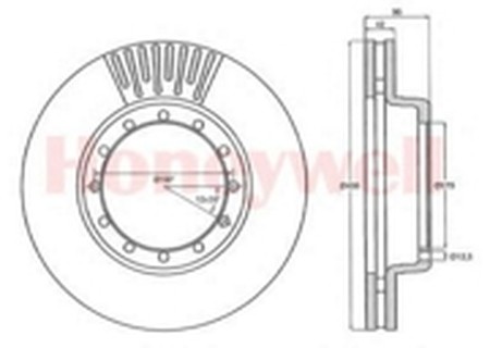Тормозной диск 567951B BENDIX JURID