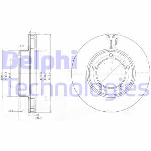 Тормозной диск BG3558 DELPHI