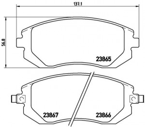 Комплект тормозных колодок, диско P78013 BREMBO