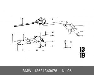 Датчик, давление во впускном газопроводе 13 63 1 360 678 BMW