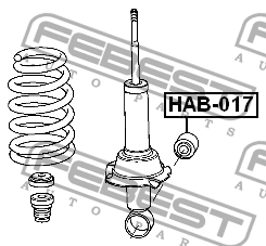 Сайлентблок - втулка амортизатора подвески HAB-017 FEBEST
