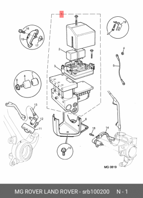 Гидроагрегат, тормозная система SRB100200 MG ROVER LAND ROVER